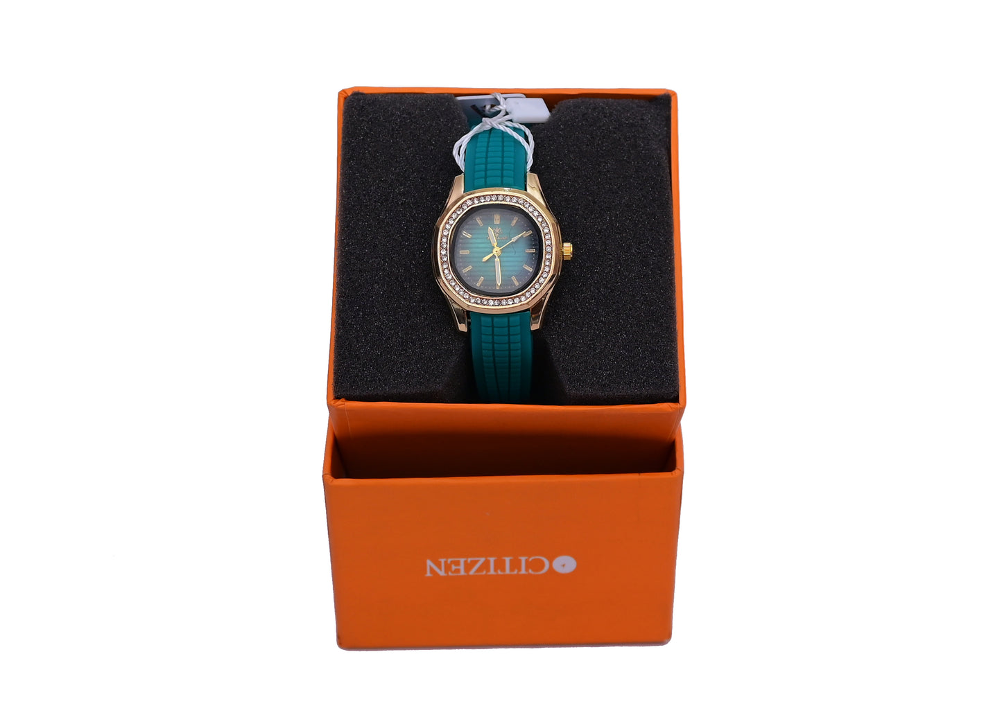 Female AURORA Diamond Square Designed Watch.