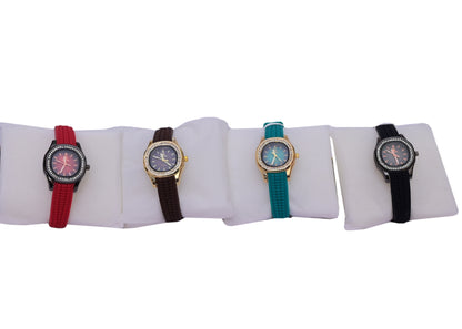 Female AURORA Diamond Square Designed Watch.